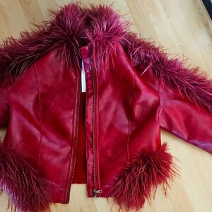 Vegan Leather And Faux Fut Jacket